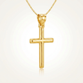 14 k Yellow Gold High Polish Cross Pendant by Avera Group
