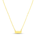 14k Yellow Gold Polished Mini Bar Necklace by Avera Group