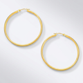 10k Yellow Gold Polished Hoop Earrings (30mm) by Avera Group