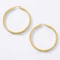 10k Yellow Gold Polished Hoop Earrings (30mm) by Avera Group