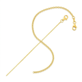 14k Yellow Gold Round Cable Link Chain 1.1mm by Avera Group