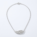 Sterling Silver Textured Angel Wing Necklace by Avera Group