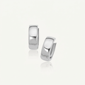 10k White Gold Snuggable Hoop Earrings by Avera Group