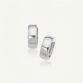 10k White Gold Snuggable Hoop Earrings by Avera Group