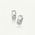 10k White Gold Snuggable Hoop Earrings by Avera Group