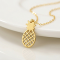 14K Yellow Gold Pineapple Necklace by Avera Group