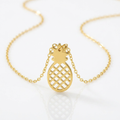 14K Yellow Gold Pineapple Necklace by Avera Group