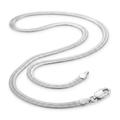 Sterling Silver Rhodium Plated Herringbone Chain 3.3mm by Avera Group