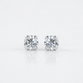 14k White Gold White Cubic Zirconia 2mm Stud Earrings by Avera Group