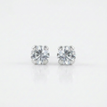 14k White Gold White Cubic Zirconia 2mm Stud Earrings by Avera Group