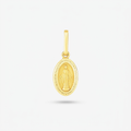 14k Yellow Gold Oval Religious Medal Pendant by Avera Group