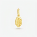 14k Yellow Gold Oval Religious Medal Pendant by Avera Group