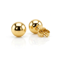 10k Yellow Gold Round Stud Earrings (5.0 mm) by Avera Group