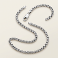 5.2mm Sterling Silver Rhodium Plated Round Box Chain by Avera Group