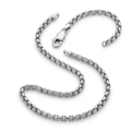 5.2mm Sterling Silver Rhodium Plated Round Box Chain by Avera Group