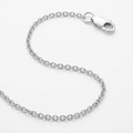 Sterling Silver Rhodium Plated Round Cable Chain 1.8mm by Avera Group