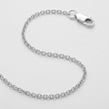 Sterling Silver Rhodium Plated Round Cable Chain 1.8mm by Avera Group