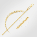 14k Yellow Gold Mariner Link Anklet 1.7mm by Avera Group