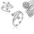 Sterling Silver Rhodium Finished White Cubic Zirconia Embellished Toe Ring by Avera Group
