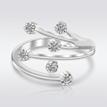Sterling Silver Rhodium Finished White Cubic Zirconia Embellished Toe Ring by Avera Group