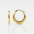 14k Yellow Gold Graduated Round Shape Hoop Earrings by Avera Group