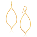 14k Yellow Gold Marquise Style Polished Earrings by Avera Group
