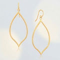 14k Yellow Gold Marquise Style Polished Earrings by Avera Group