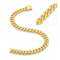 14k Yellow Gold Polished Miami Cuban Chain Bracelet by Avera Group