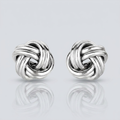 Sterling Silver Polished Love Knot Earrings by Avera Group