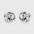 Sterling Silver Polished Love Knot Earrings by Avera Group