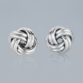 Sterling Silver Polished Love Knot Earrings by Avera Group