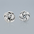 Sterling Silver Polished Love Knot Earrings by Avera Group
