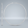 Sterling Silver Large Textured Round Hoop Earrings