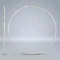 Sterling Silver Large Textured Round Hoop Earrings