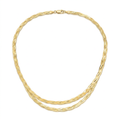 14k Yellow Gold Braided Herringbone Chain (3.2mm) by Avera Group