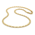 14k Yellow Gold Braided Herringbone Chain (3.2mm) by Avera Group