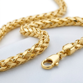 4.0mm 14k Yellow Solid Gold Diamond Cut Round Franco Chain by Avera Group