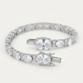 Oversized Oval Cubic Zirconia Tennis Bracelet by Avera Group