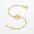 14K Yellow Gold Tree of Life Bracelet by Avera Group