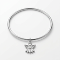 Solitaire Angel Charm Bangle by Avera Group
