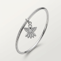 Solitaire Angel Charm Bangle by Avera Group