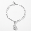 Snowman 0.2ct CZ Holiday Charm Bracelet by Avera Group