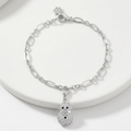 Snowman 0.2ct CZ Holiday Charm Bracelet by Avera Group
