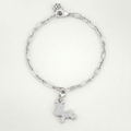 Rudy 0.25ct CZ Reindeer Charm Bracelet by Avera Group