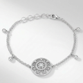 .5 Ct Bracelet with Interlocking Circles and CZ by Avera Group