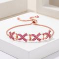 CZ Ribbon Bracelet by Avera Group