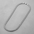 Sterling Silver Rhodium Plated Miami Cuban Chain 6.2mm by Avera Group