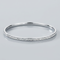 Simple Plated Finish Crystal Bangle by Avera Group