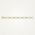14k Yellow Gold High Polish Paperclip Rondel Link Chain Bracelet by Avera Group