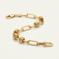 14k Yellow Gold High Polish Paperclip Rondel Link Chain Bracelet by Avera Group